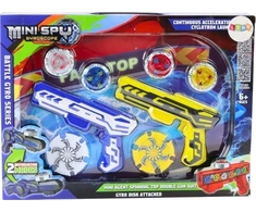 Lean Toys Mėlynas ir geltonas disko šautuvų rinkinys su šviesos efektais
