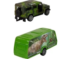 Lean Toys Žaislinis džipas su dinozaurų priekaba