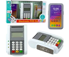 Lean Toys Žaislinis mokėjimo terminalas su telefonu ir priedais