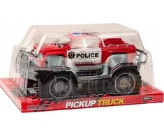 Lean Toys Raudonas visureigis policijos pikapas žaislas