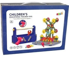 Lean Toys Vaikiškas įrankių rinkinys su bateriniu atsuktuvu