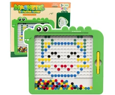 Lean Toys Magnetinė lenta vaikams Dinozauras su 20 šablonų
