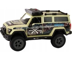 Lean Toys Mašinėlė Off-Road Hunting Car Hunter Bear Lights Sounds rusvai gelsvas