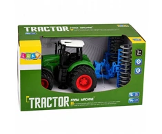 Lean Toys Traktorius su volu 1:24 žalias