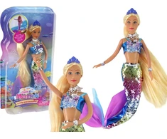 Lean Toys Undinėlės lėlė su ilgu šviesiu plauku ir blizgančiu uodegos žvyneliu