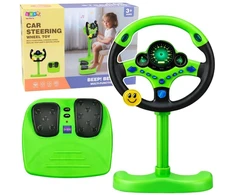 Lean Toys Interaktyvus vairas su pedalais žalias
