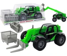 Lean Toys Žaislinis traktorius, žalias
