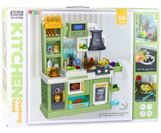 Lean Toys Žaislinė virtuvė su garais ir vandens cirkuliacija, 64 vnt.