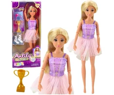 Lean Toys Lėlė balerina Anlily su judančiomis galūnėmis ir aksesuarais