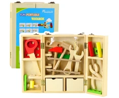 Lean Toys Medinių Įrankių Rinkinys Vaikams, 35 vnt.