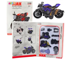 Lean Toys Motociklo surinkimo rinkinys 1:14 mastelis, juoda ir mėlyna