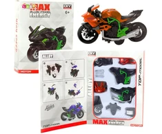 Lean Toys Motociklas 1:14 Mastelio, Žalios-Oranžinės Spalvos