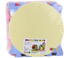Lean Toys Putplasčio dėlionės kilimėlis vaikams 16 dalių, pastelinės spalvos