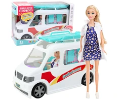 Lean Toys Žaislinė greitoji pagalba balta