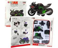 Lean Toys Motociklo modelis 1:14 savarankiškam surinkimui žaliai juodas