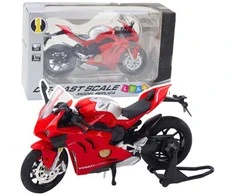 Lean Toys SPORTINIS MOTOCIKLAS IŠ METALO – RAUDONAS 1:12