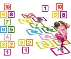 Lean Toys Grindų lipdukai su skaičiais nuo 1 iki 10