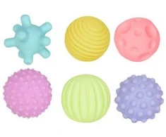 Lean Toys Sensoriniai kamuoliukai kūdikiams 6vnt