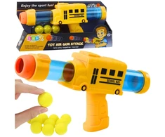 Lean Toys Putplasčio kamuoliukų šautuvas autobusėlis 26.5 cm