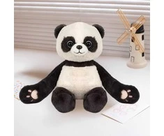 Lean Toys Pliušinė panda su magnetais, 23 cm