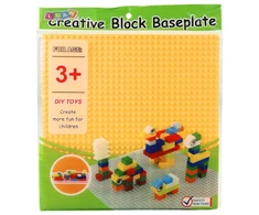 Lean Toys Geltona Konstruktoriaus plokštė 25.5x25.5 cm