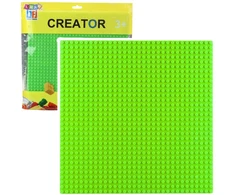 Lean Toys Žalias konstravimo pagrindas 25.5x25.5 cm