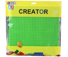 Lean Toys Žalias konstravimo pagrindas 25.5x25.5 cm