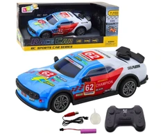 Lean Toys Nuotoliniu būdu valdomas automobilis su LED šviesomis ir rūko efektu 1:22