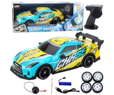Lean Toys Nuotoliniu būdu valdomas sportinis automobilis su šviesos efektais