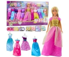 Lean Toys Lėlė Anlily su Drabužiais ir Pasakų Aksesuarais, 30 cm