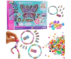 Lean Toys Kūrybinis lipdukų ir papuošalų rinkinys su 480 lipdukais ir karoliukais