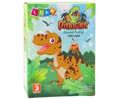 Lean Toys Vaikiška LED Lempa su Dinozaurais ir Nuotoliniu Valdymu