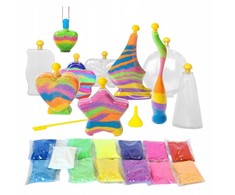 Lean Toys Smėlio Meno Rinkinys Vaikams su Fluorescenciniu Smėliu