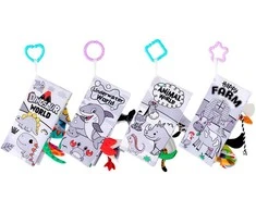 Lean Toys Minkštų sensorinių knygelių kūdikiams rinkinys