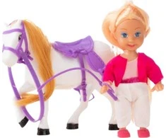 Lean Toys Žavingas lėlės ir arklio rinkinys