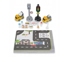 Lean Toys Šviesoforų rinkinys su automobiliukais