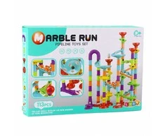 Lean Toys Spalvinga rutuliukų trasa 113 dalių rinkinys