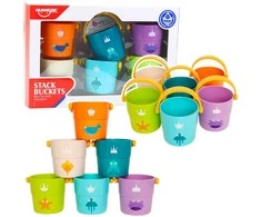 Lean Toys Edukacinis spalvingų kibirėlių rinkinys