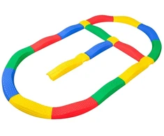 Lean Toys Jutiminis Balansas Sujungiamų Takelių Rinkinys 16 Dėžių + 4 Jungtys