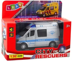 Lean Toys Policijos automobilis 1:32 su traukimo mechanizmu, šviesomis ir garsu