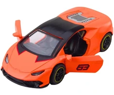 Lean Toys Metalinė sportinė mašina su inercine pavara 1:43 oranžinė