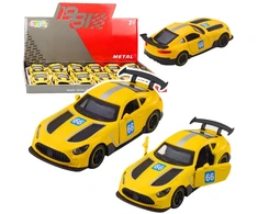 Lean Toys Lenktyninis automobilis metalinis 1:43 geltonas