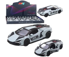 Lean Toys 1:32 Metalinis lenktyninis automobilis su atidaromomis durimis