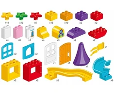 Lean Toys Bounn KONSTRUKCIJOS BLOKAI GERIAUSIA DOVANA VAIKUI DIDELIS KEKO RINKINYS 209 Vnt.