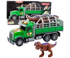 Cieżarówka Dinozaurų Transportavimo Sunkvežimis su Šviesos ir Garso Efektais