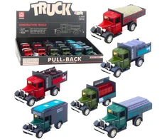 Lean Toys Klasikinis sunkvežimis su atgaliniu mechanizmu, šviesomis ir garsu