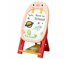 Lean Toys Dvipusė magnetinė lenta 67x37x25 cm su žaidimų rinkiniu, 56 vnt.