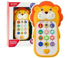 Lean Toys Interaktyvus žaislinis telefonas vaikams Liūtas 15x8.5 cm