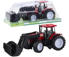 Lean Toys Traktorius su griebtuvu, 36.5x14.5x13 cm, raudonas