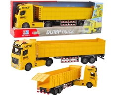 Cieżarówka Geltonas transportavimo sunkvežimis su priekaba 58x10x16 cm